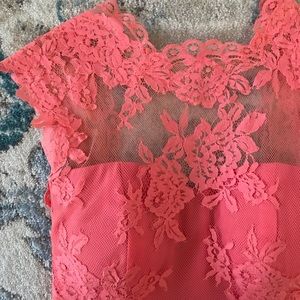 Coral Lace Dress